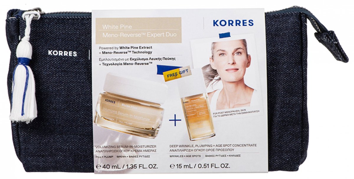 Korres Witte den Volumiserend Serum-Crème 40 ml + Anti-Rimpel & Anti-Vlek Concentraat 15 ml Gratis