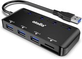 Hub met kaartlezer – 3 poorten en SD/microSD – USB - Plug and Play