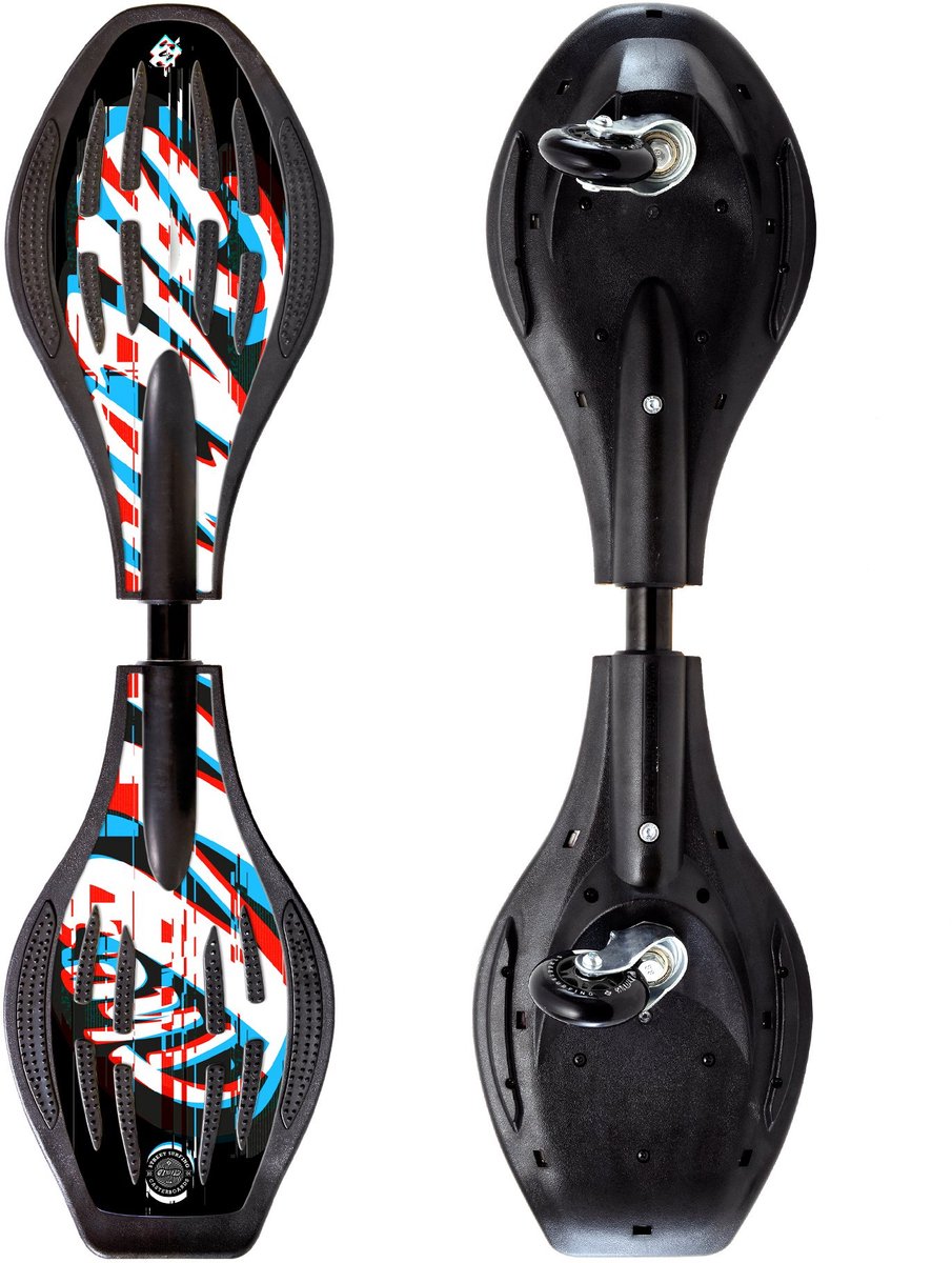 Schildkröt waveboard The Wave - Black Glitch streetsurfing skateboard. — afbeelding 7