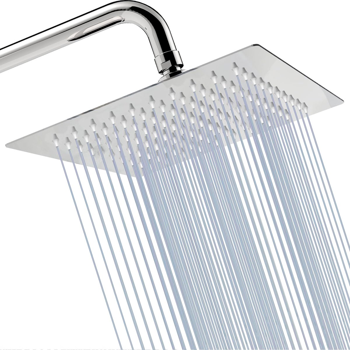 Ibenzoa® Hoogwaardige Vierkante Regendouchekop met Verstelbare Waterdruk en Zelfreinigende Functie