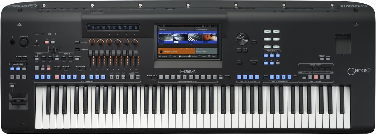 Yamaha Genos 2 Digital Arranger Workstation met 76 Toetsen, FM Engine, AWM en 9-inch Touchscreen