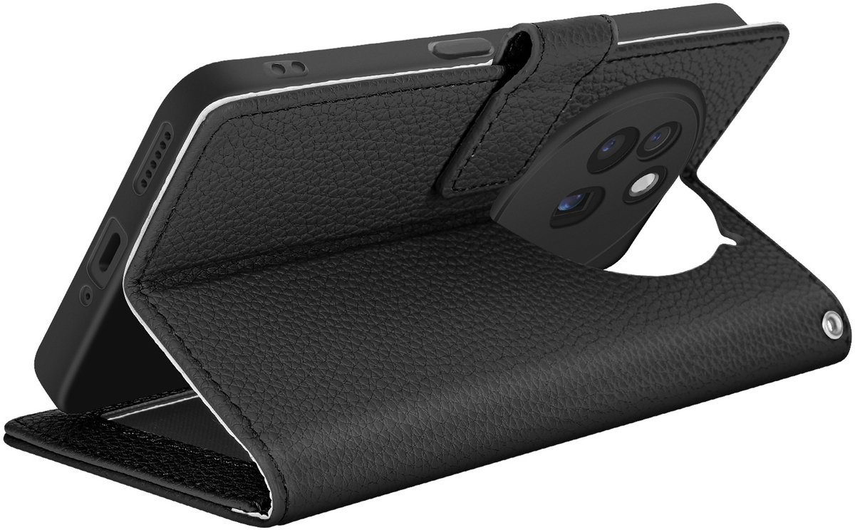 Avizar Hoesje Geschikt voor Nothing Phone 3a Pro Portemonnee Magnetisch Tabblad, Zwart