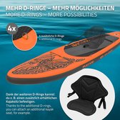 Bol.com Opblaasbare Stand Up Paddle Board Makani Oranje 320x82x15 cm incl. pomp en draagtas gemaakt van PVC en EVA aanbieding
