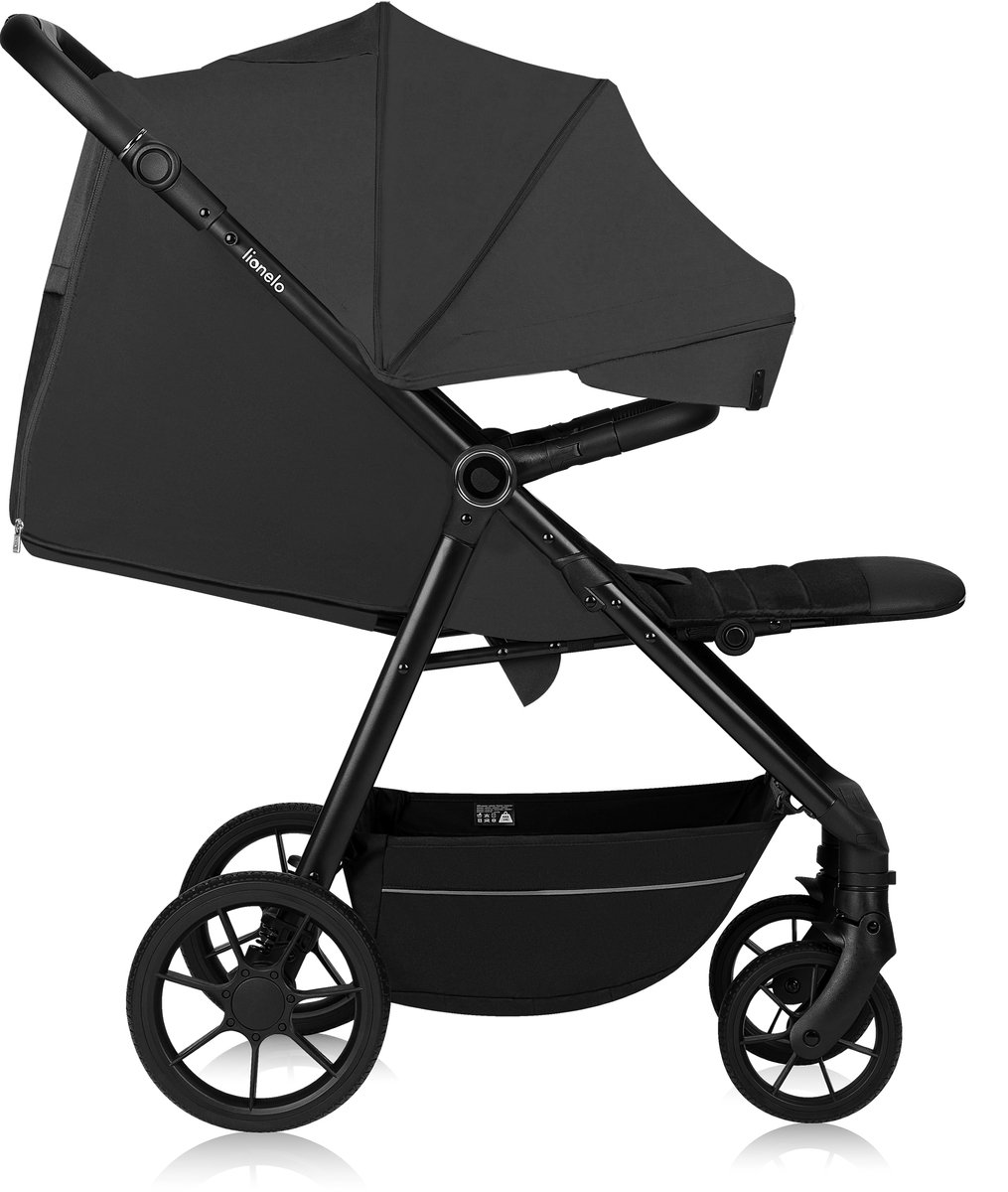 Lionelo Mira - Kinderwagen - Wandelwagen - Voor Kinderen tot 22 kg - Voorwielen 360° - Verstelbare Rugleuning & Handgreep - Waterdichte XXL Luifel met UPF50+ - 5-Puntsgordel - Grote Off-Road Wielen - Volledige Schokdemping - Compact Opvouwbaar – foto 2