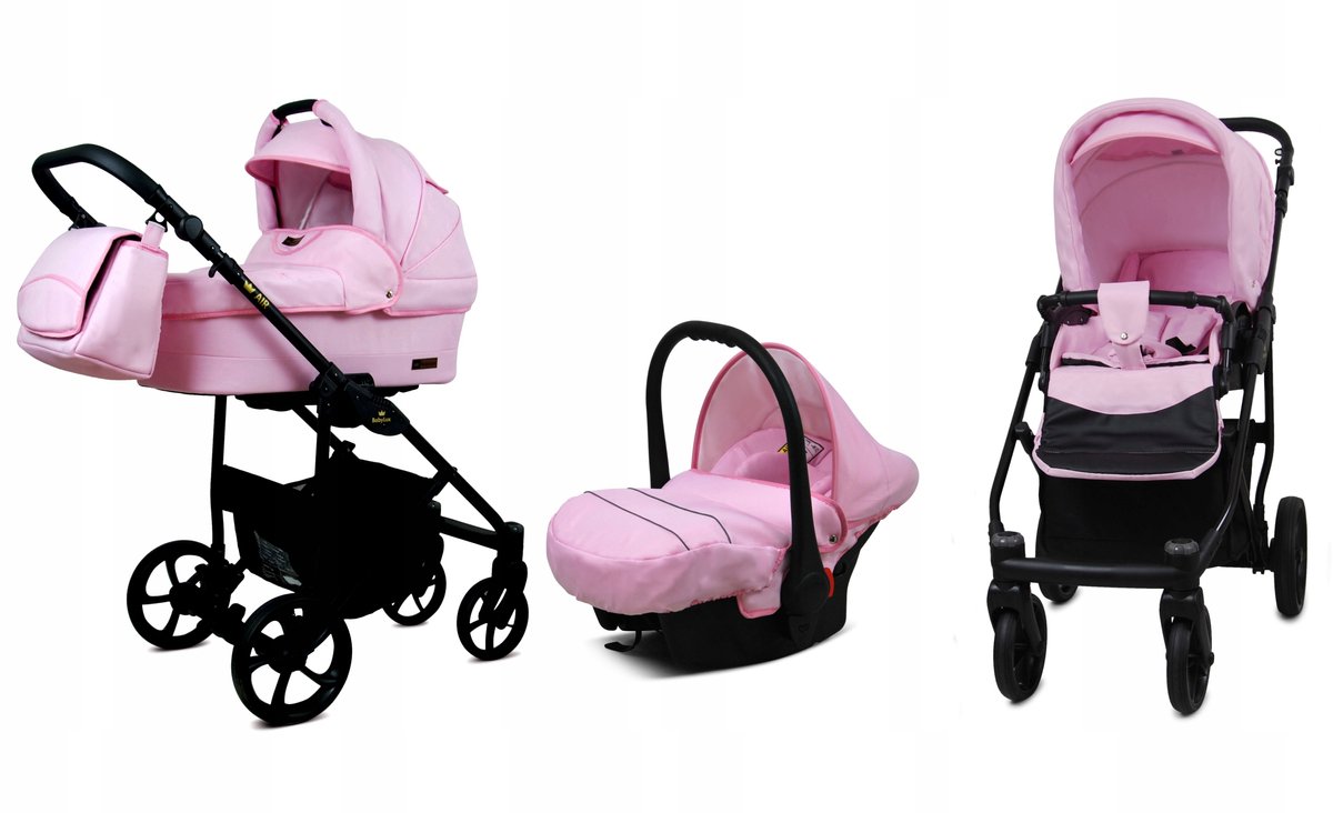 BabyLux® AIR 3in1 Kinderwagen - Opklapbaar in Sweet Pink - Product - €349,00