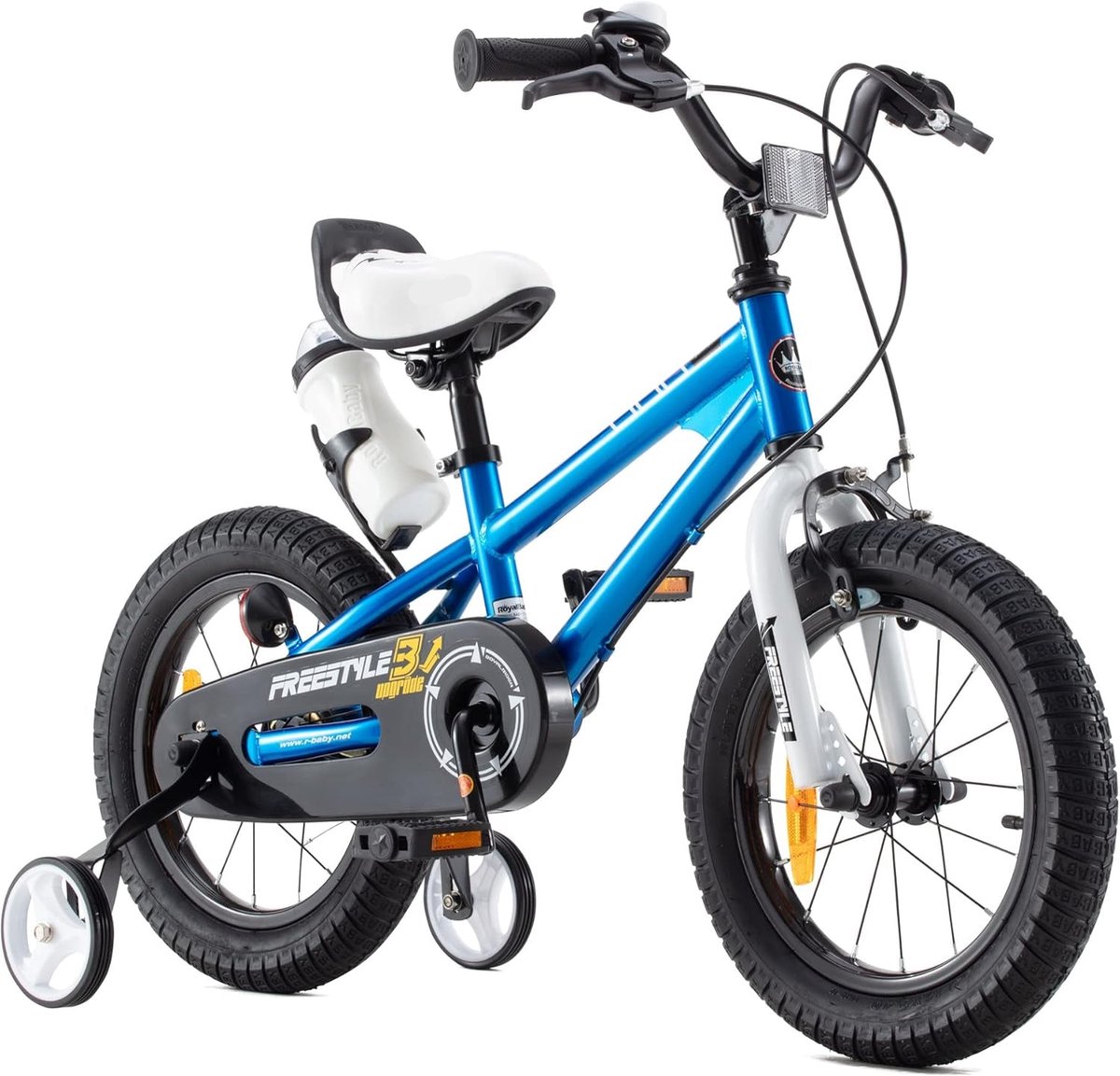 Kinderfiets - Kinderfiets 14 inch - Lichtgewicht - met Trainingswiel - Waterfles - Zadelhoogte 49-62cm - voor Kinderen - ‎Unisex - Gelegeerd Staal - 102 x 18 x 56 cm - Blauw