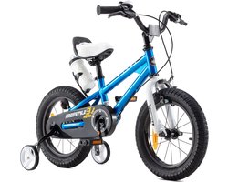 Kinderfiets - Kinderfiets 14 inch - Lichtgewicht - met Trainingswiel - Waterfles - Zadelhoogte 49-62cm - voor Kinderen - Unisex - Gelegeerd Staal - 102 x 18 x 56 cm - Blauw