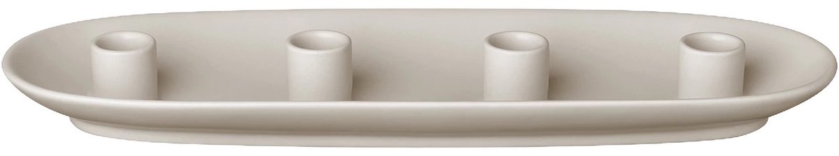 Vela Kandelaar Moonbeam Ovaal | Beige | Stoneware