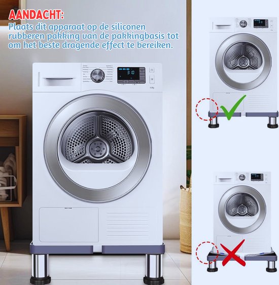 Wasmachine-onderstel, platform voor wasmachine en droger, verstelbaar