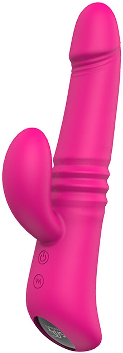 Goedkoopste Verwarmende en Stotende Rabbit Vibrator - Roze