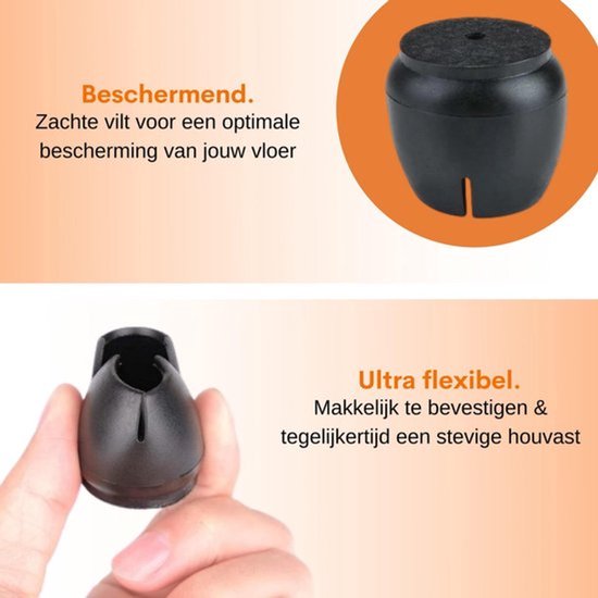 PALUDO 40 Stuks Rubberen Stoelpootdoppen, Stoeldoppen Rond, Beschermdoppen voor Stoelpoten, Stoelpoot Beschermers, Stoelpoten Vloerbeschermers voor Ronde Poten van 12-16 mm