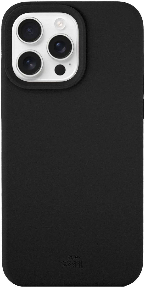 xoxo Wildhearts Shockproof Silicone Case Black - geschikt voor iPhone 15 Pro - Backcover hoes - Zwart Siliconen - Optimale bescherming - Verhoogde camera rand - Zwart