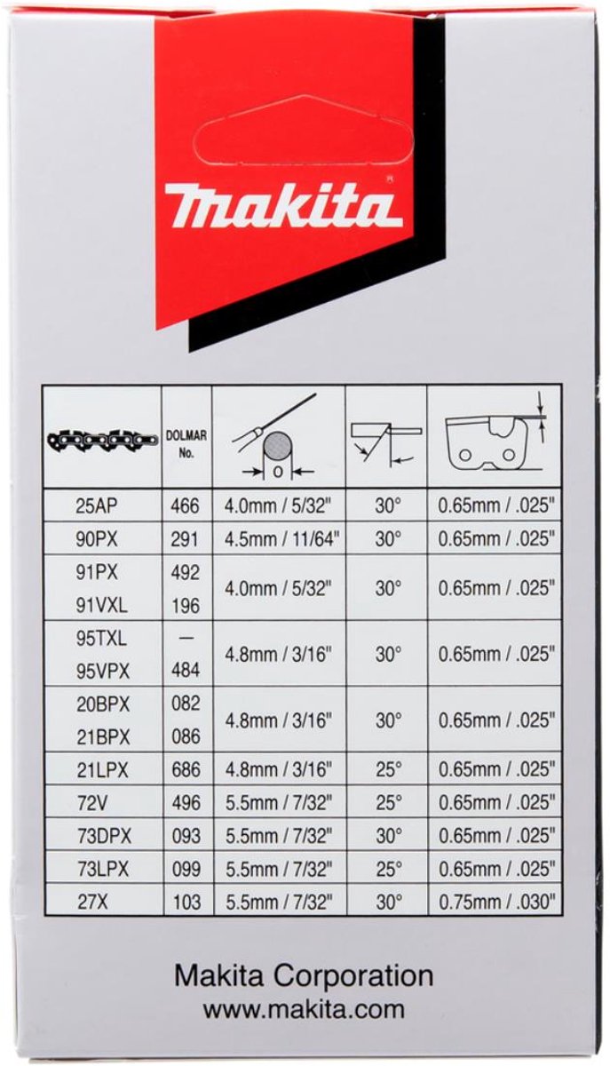 Makita Ketting 25AP Rnd 1/4x1,3mm S42 - 191G95-7 van Makita — afbeelding 3