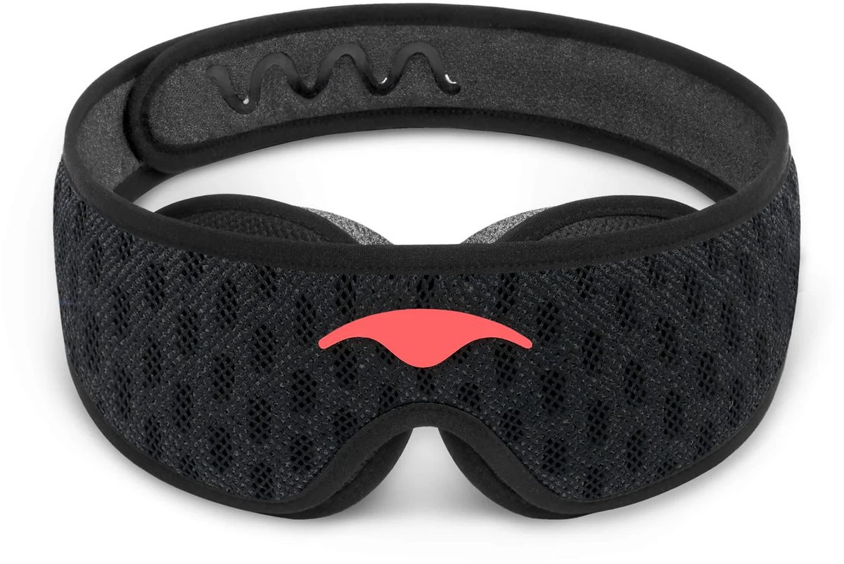 Manta Sleep Mask PRO - 100% verduisterend slaapmasker voor zijslapers - Carbon Black Limited Edition - ademend en comfortabel voor slapen/reizen/dutjes/ploegendienst. Ventilerend & ultrazacht. — afbeelding 5