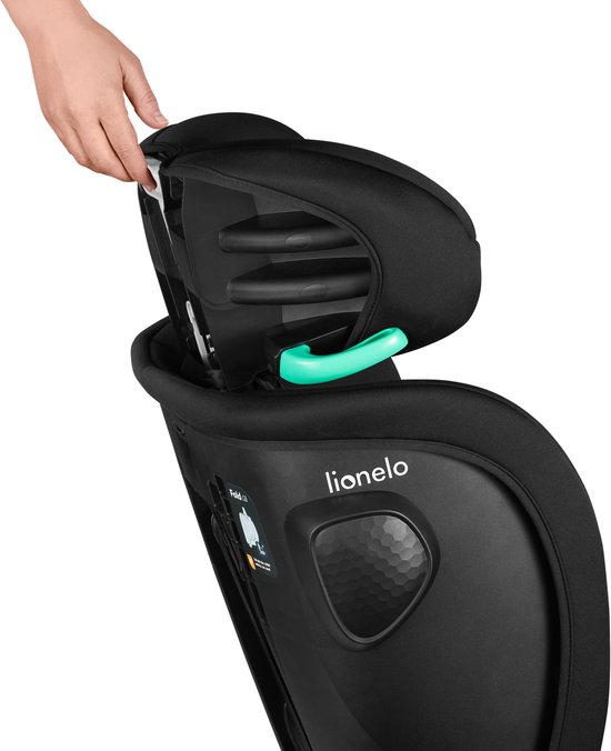 Autostoel met ISOFIX - 1.5 tot 12 jaar (76-150 cm / 9 - 36 kg / Groep 1 2 3) Opvouwbare Autostoeltje - Extra Brede Zijbescherming - 5 Punts Gordel - Lichtgewicht - Top Tether Alarm - Beensteun - Bekerhouder - voor Kind Peuter - Lionelo Nelly i-Size van Merkloos — afbeelding 4