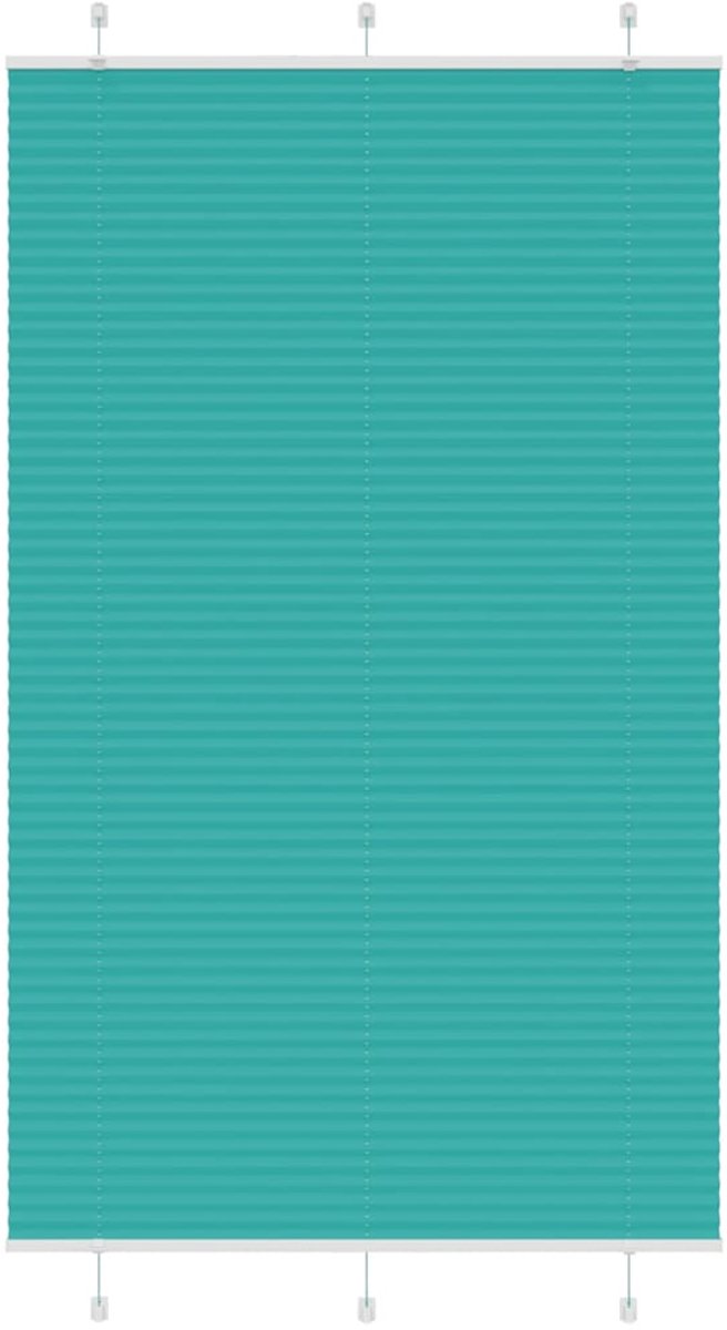 vidaXL Plissé - rolgordijn - 115x200cm - stofbreedte - 114,4cm - petrol - groen