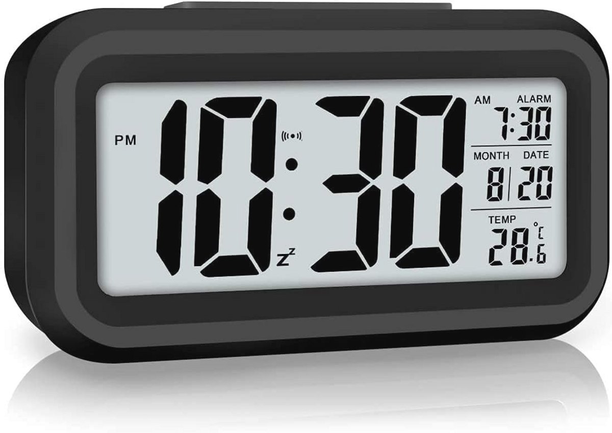 Digitale wekker met groot LED-scherm en temperatuur, ideaal voor kinderen en als cadeau