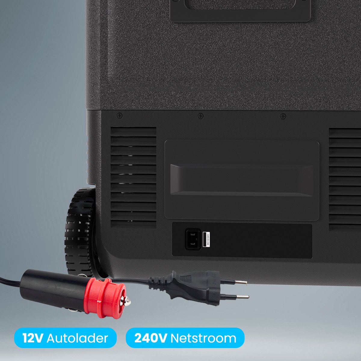 Auronic Elektrische Koelbox - Compressor - Met Wielen - 12V 230 Volt - Camping Koelkast - Auto - 50L - Frigobox - Zwart/Grijs – foto 5