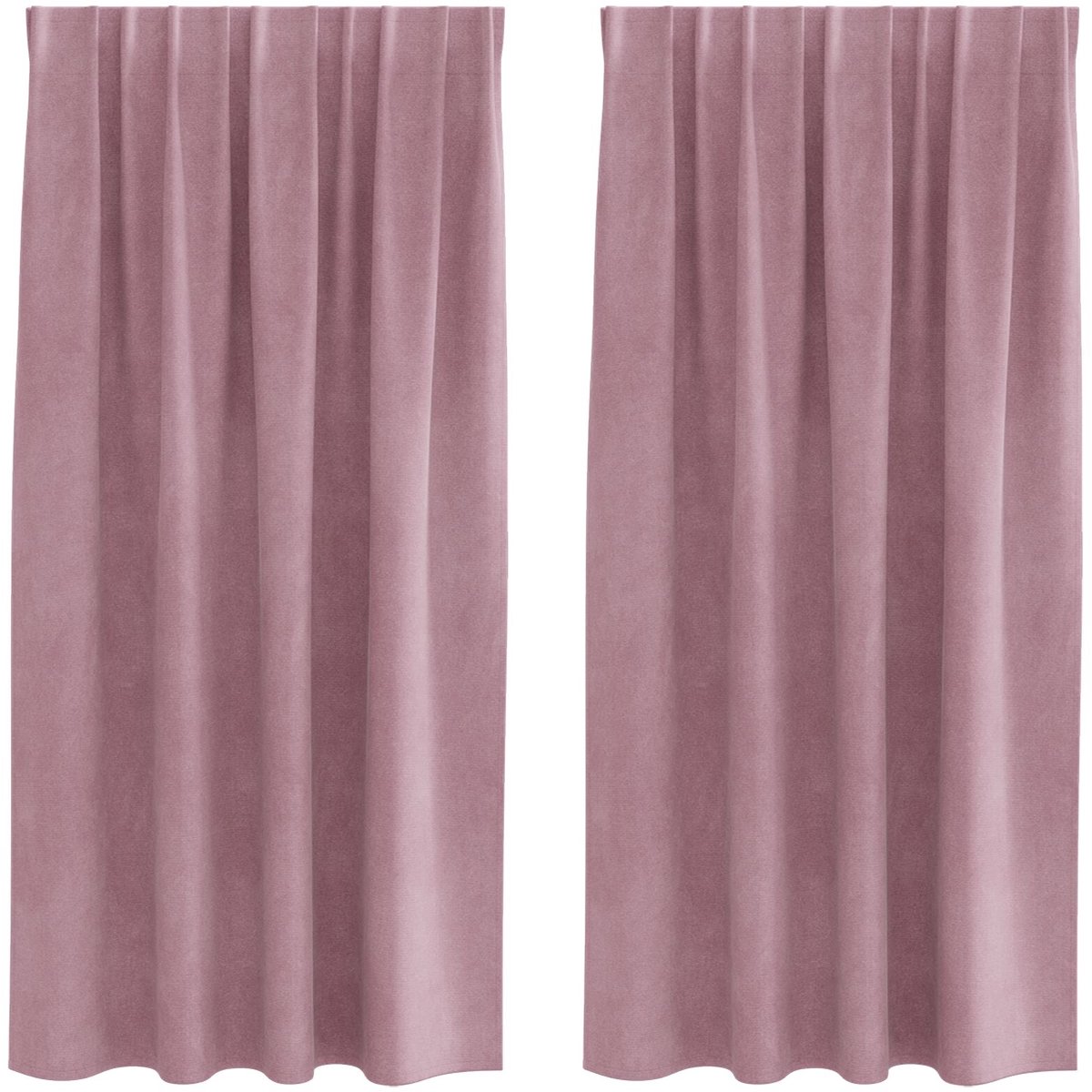 vidaXL - Gordijnen - 2 - st - Donkerroze - 140 - x - 175 - cm - fluweel