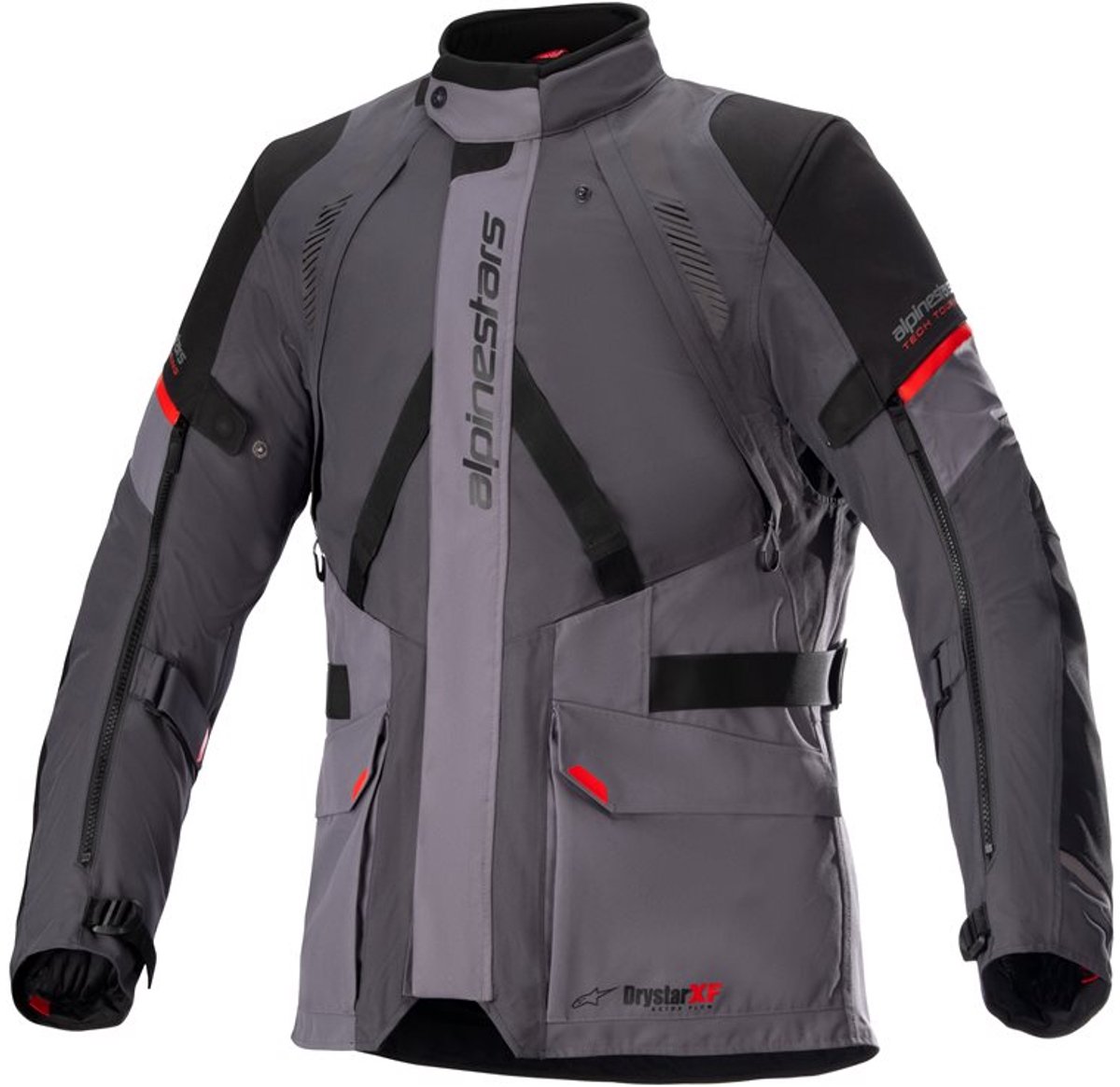 Alpinestars Monteira Drystar XF Jas Donker Grijs Tar Grijs Fel Rood - Jas