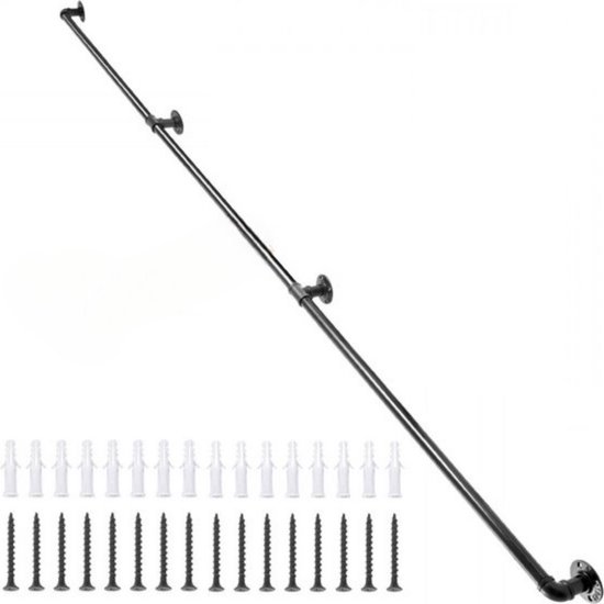 Antieke Trapleuning Brons - Complete set. Smeedijzeren Trap Balusters Rail Muur Ondersteuning Staaf Leuningen voor Outdoor Indoor Bar Voet Rail 30 cm-600 cm (Size : 330cm