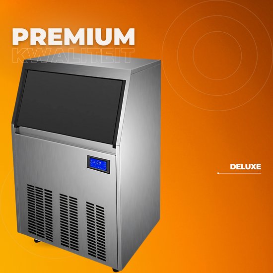 Professionele IJsblokjesmachine - 250W - IJsblokjesmaker met IJsschep - 50KG per 24 uur - Zelfreinigingsfunctie - Draagbaar - Zwart van Merkloos — afbeelding 2