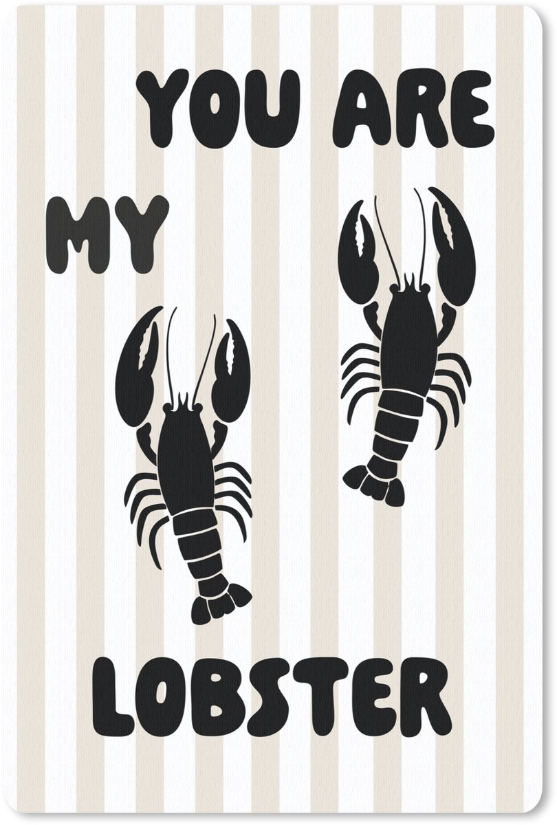 Muismat 18x27 cm - Mousepad Lobster - Beige - Minimalistisch - Muismatten