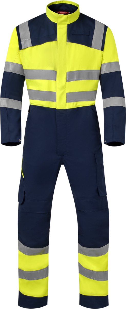 HAVEP Overall High Vis 20444 - Marine/Fluo Geel - 62