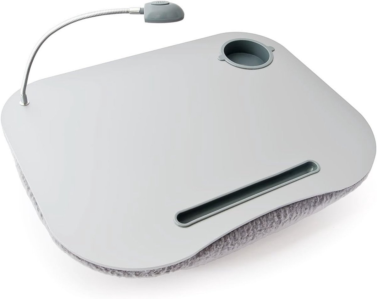 Laptopkussen met LED-licht en bekerhouder - Draagbaar en ergonomisch