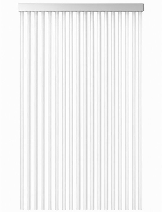 Deurgordijn PVC Tris Wit 90x220cm - 32 Stuks, Lichtdoorlatend & Duurzaam voor Deuren & Ramen van Confortime — afbeelding 2