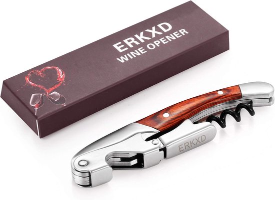 SumDirect Wijnopenerset, konijnenkurkentrekker met hefboomarm, wijnaccessoiresets met flesopener, foliesnijders, beluchter, wijnstopper, thermometers, druppelringen, reservespiralen en donkere