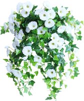 2 Stuks Hangende Kunstbloemen Paars - Kunstplanten Voor Balkon En Buiten, 85 Cm