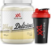 Bol.com XXL Nutrition - Whey Delicious INCL shaker! - 80% Eiwit - Vanille - Wei Eiwitpoeder met BCAA & Glutamine Proteine Poeder... aanbieding