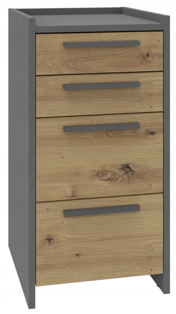 UFC ALTIVO - Dressoir - 2 Hoge Lades - 2 Lage Lades - Artisan-Antraciet