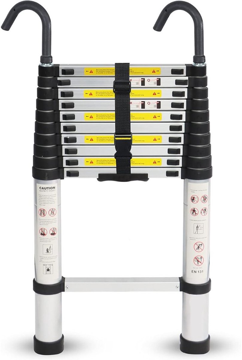 Telescoopladder Aluminium - Vouwladder - 2.9M