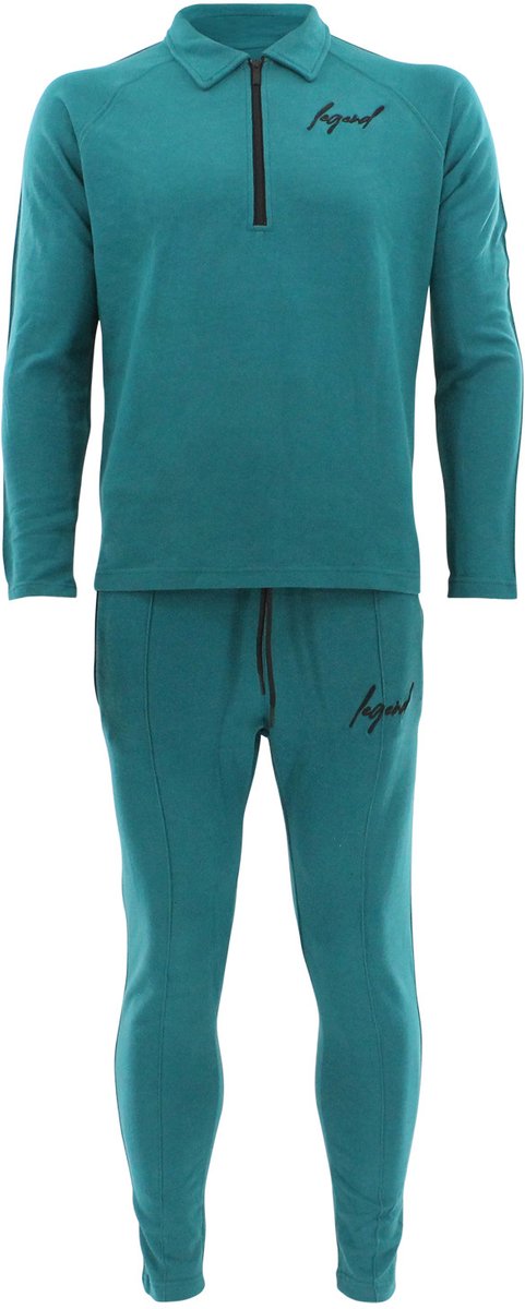 Suit LA Luxe Lounge petrol heren/dames katoen L