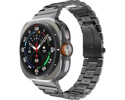 Cazy horlogebandje geschikt voor Samsung Galaxy Watch Bandje (PrimeSteel) - Smartwatchbandjes (+Horloge inkortset) - Universeel bandje geschikt voor Samsung Galaxy Watch Ultra (2024 / 2025) - Zwart