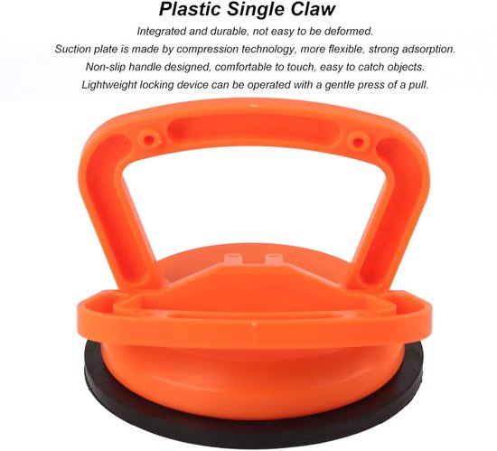 VEVOR Set van 2 zuigliften van NBR glaslifter 203 mm vacuümlifter belastbaarheid 99-278 kg glaszuiger bedrijfstemperatuur -20-60 ℃ plaatlifter vacuüm zuignap met ABS-handvat incl. opbergdoos