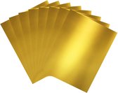 Lot 60 Feuilles Papier Doré A4 250g/m² - Papier Métallisé Miroir Doré Pour Bricolage, Scrapbooking Et Décorations Fêtes