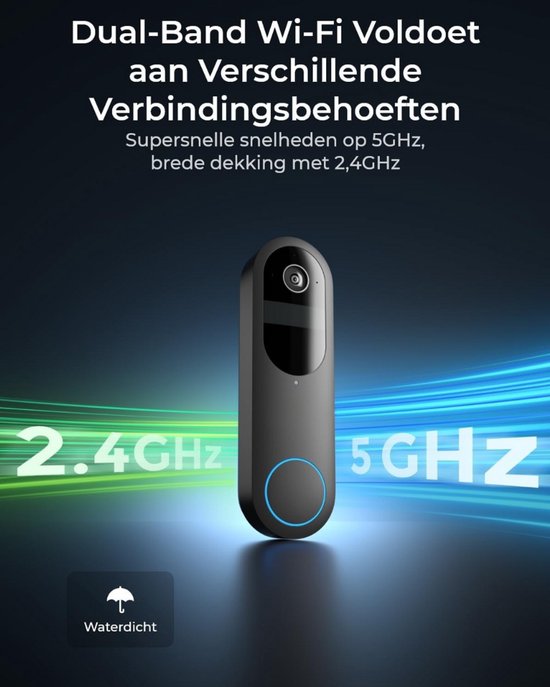 Video deurbel met camera - Deurbel met beeld - Slimme deurbel - Draadloze video deurbel - Beveiliging huis - Deurbel met app - WiFi deurbel - Nachtzicht - Tweeweg audio - Beveiligingscamera voordeur - Voor smartphone en tablet