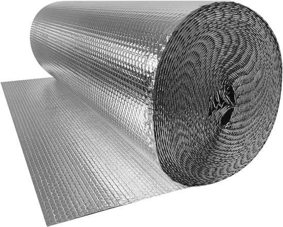 Isolatiefolie | Mac Lean | 10 X 1.2 Meter  Dubbelzijdig Energiebesparend Zilver 1202001 I33931 T2525639