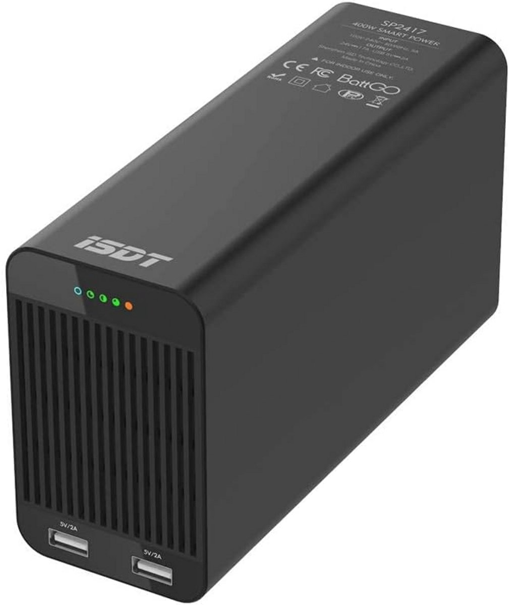 400W Smart Power Supply Adapter voor Reizen en Camping - 17A DC en USB Opladen
