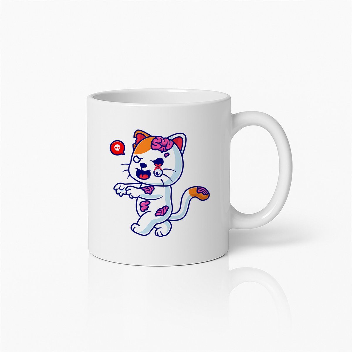 Zombie Kat Mok – Grappige Ondode Kat Beker voor Halloween & Kattenliefhebbers