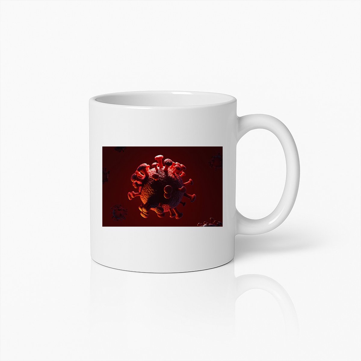 COVID-19 Virus Illustratie Mok – Unieke Pandemiebewustzijn Koffiebeker