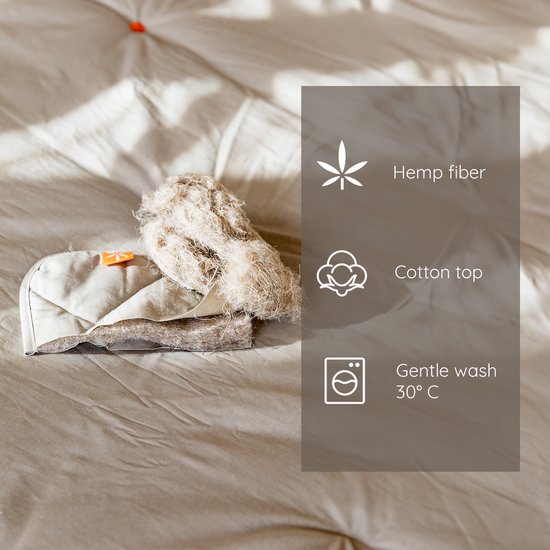 DevoHome Hennep Zomerdekbed - Hennepvezel en Cotton - Dekbed zonder overtrek - Anti Allergie Dekbed - Anti-Huisstofmijt - Ademend - Wasbaar - Zomerdekbed 140x205 cm