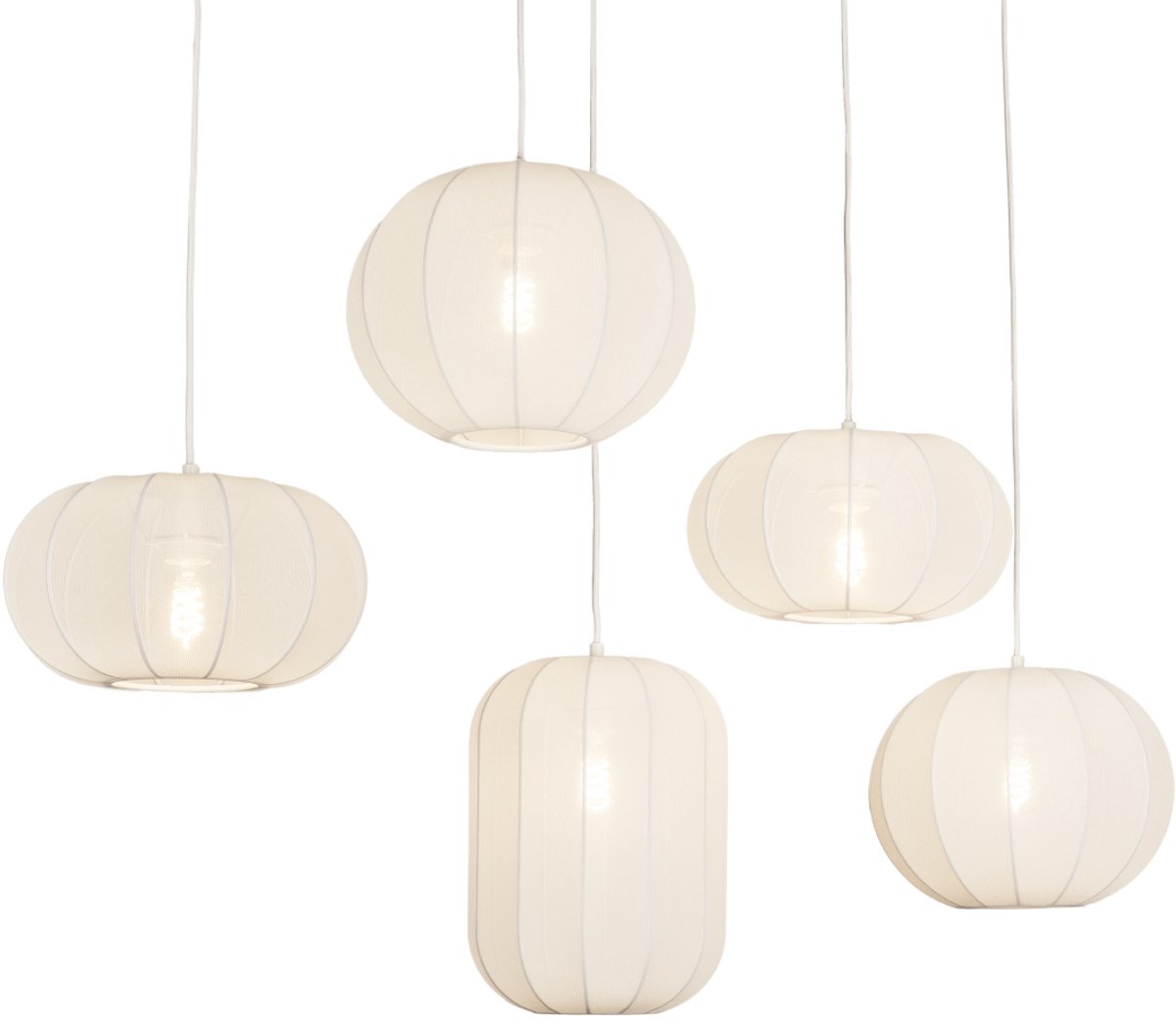 Lumidora Hanglamp 75272 - TACK - 5 Lichts - E27 - Wit - Metaal