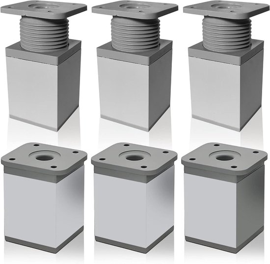 Verstelbare meubelpoten - 20 cm bankpoten bedsteunpoten voor lattenbodems, kast en bankpoten, ideaal voor meubelrenovatie en moderne woondecoratie