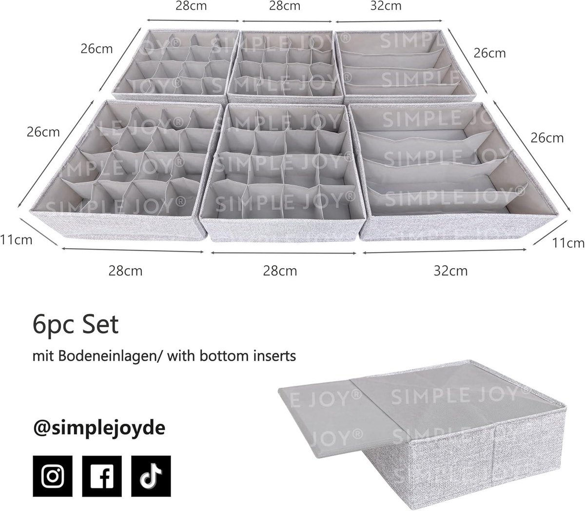3 Boîtes De Rangement Pour Dressing IKEA PAX 100 Cm – Organiseur Tiroirs, Fond Stable, Couleur Beige - 5