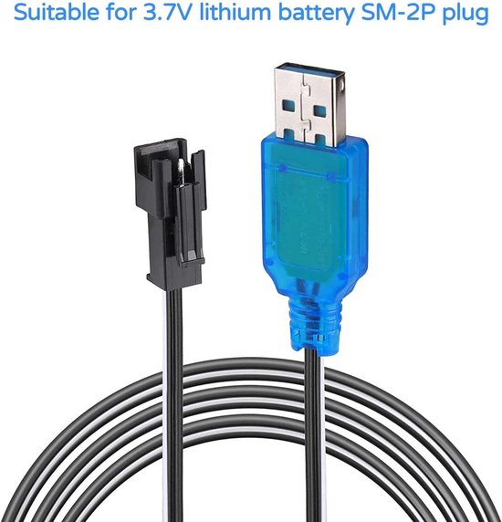 3 stuks 3,7 V HSP USB-oplaadkabel met SM-2P-stekker 3,7 V lithium