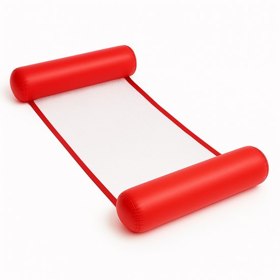 Dicadore - Waterhangmat - Luchtbed Zwembad - Luchtmatras opblaasbaar - Rood - Zwembad/Strand - Waterspeelgoed - Vakantie